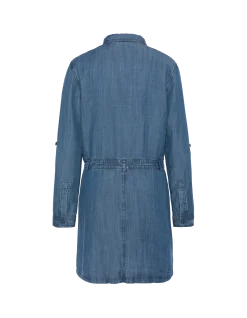 Robe casual indigo en tencel - INDIGO