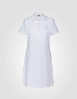 Robe polo rétro sport blanche - BLANC