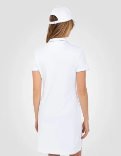 Robe polo rétro sport blanche - BLANC