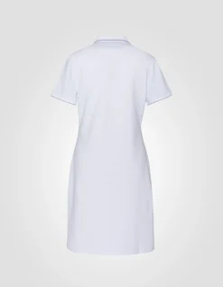 Robe polo rétro sport blanche - BLANC