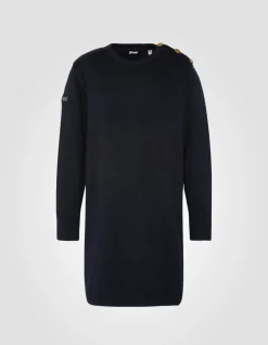 Robe pull bleu marine US NAVY, grande taille - MARINE