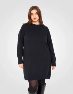 Robe pull bleu marine US NAVY, grande taille - MARINE