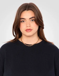 Robe pull bleu marine US NAVY, grande taille - MARINE