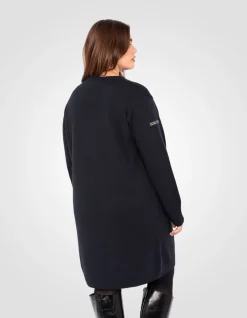 Robe pull bleu marine US NAVY, grande taille - MARINE