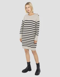 Robe pull naturel et bleu marine US NAVY - NATUREL/MARINE