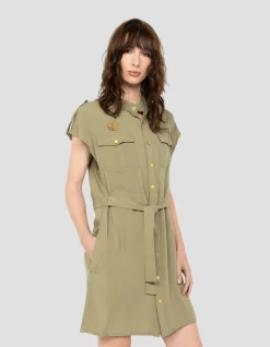 Robe sage kaki sans manche army - SAGE KAKI