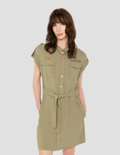 Robe sage kaki sans manche army - SAGE KAKI