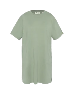 Robe t-shirt sage kaki effet délavé - SAGE KAKI