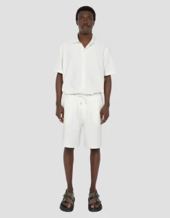 Short blanc effet gaufré - BLANC