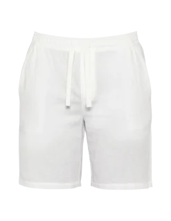 Short blanc en lin mélangé - BLANC