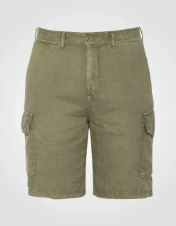 Short cargo kaki clair en lin - KAKI CLAIR