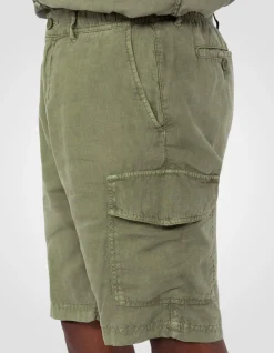 Short cargo kaki clair en lin - KAKI CLAIR