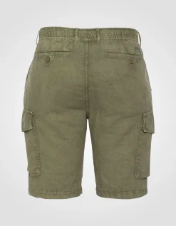 Short cargo kaki clair en lin - KAKI CLAIR