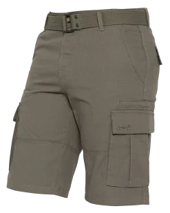 Short de combat kaki avec ceinture - KAKI