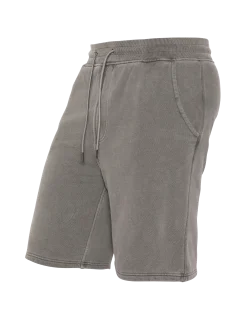 Short de survêtement charbon effet délavé - CHARBON