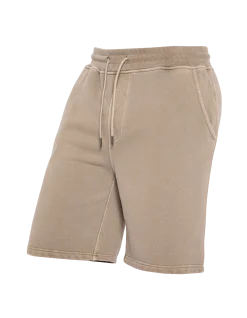 Short de survêtement taupe effet délavé - TAUPE