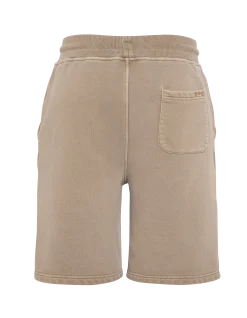 Short de survêtement taupe effet délavé - TAUPE