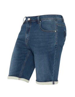 Short en jean bleu foncé - BLEU FONCÉ