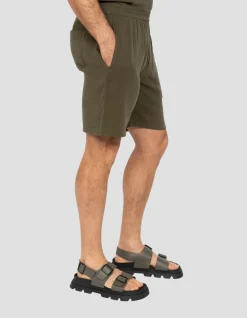 Short kaki en gaze de coton - KAKI