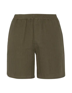 Short kaki en gaze de coton - KAKI
