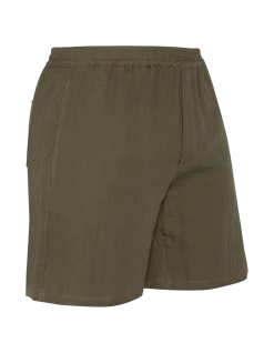 Short kaki en gaze de coton - KAKI