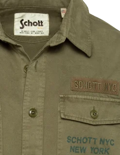 Surchemise army kaki en coton lavé - KAKI