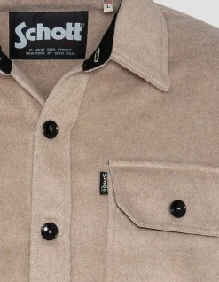 Surchemise boutonnée beige chiné - BEIGE CHINÉ
