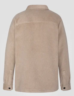 Surchemise boutonnée beige chiné - BEIGE CHINÉ
