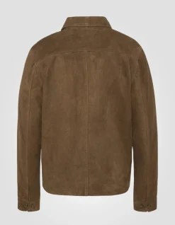 Surchemise worker rouille, cuir de chèvre - ROUILLE