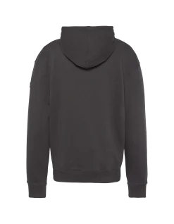 Sweatshirt anthracite uni à capuche - ANTHRACITE