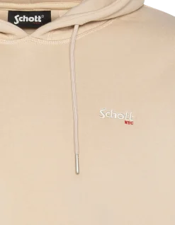 Sweatshirt beige clair à capuche en molleton épais - BEIGE CLAIR