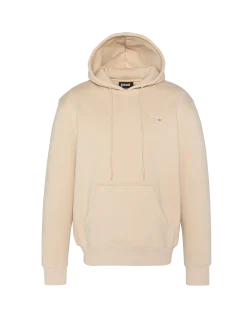 Sweatshirt beige clair à capuche en molleton épais - BEIGE CLAIR