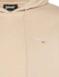Sweatshirt beige clair à capuche en molleton épais - BEIGE CLAIR