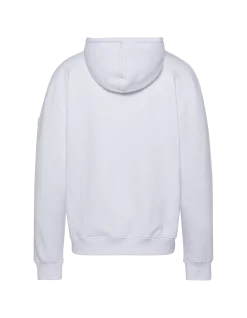 Sweatshirt blanc uni à capuche - BLANC