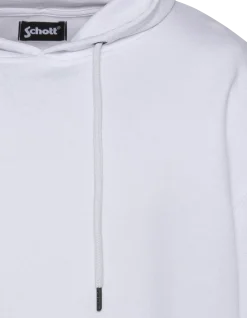 Sweatshirt blanc uni à capuche - BLANC