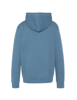Sweatshirt bleu acier à capuche en molleton épais - BLEU ACIER
