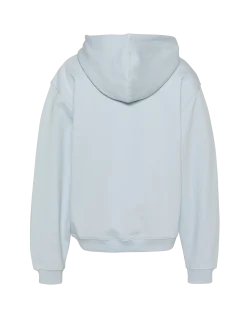 Sweatshirt bleu ciel à capuche avec broderie cœur - BLEU CIEL
