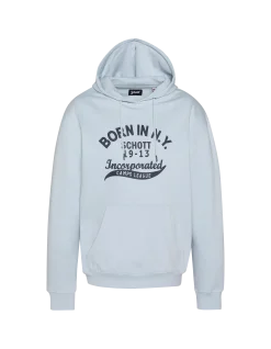 Sweatshirt bleu ciel à capuche imprimé « BORN IN N.Y. » - BLEU CIEL