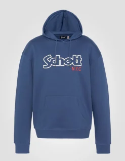 Sweatshirt bleu jean à capuche - BLUE JEANS
