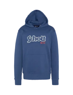 Sweatshirt bleu jean à capuche imprimé enfant - BLUE JEANS