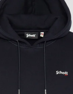 Sweatshirt bleu marine à capuche en molleton épais - MARINE
