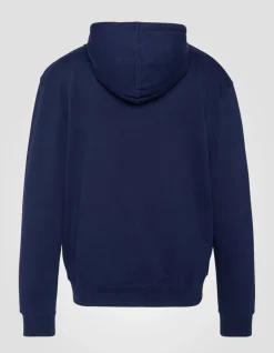 Sweatshirt bleu marine à capuche zippé - MARINE