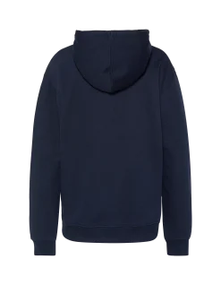Sweatshirt bleu marine à capuche imprimé Schott Official - MARINE