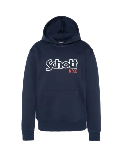 Sweatshirt bleu marine à capuche imprimé enfant - MARINE