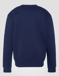Sweatshirt bleu marine à col rond - MARINE