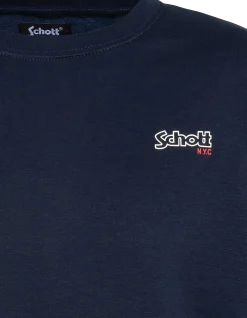 Sweatshirt bleu marine à col rond - MARINE