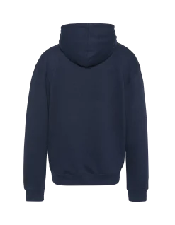 Sweatshirt bleu marine imprimé à capuche - MARINE