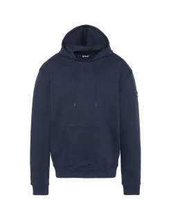 Sweatshirt bleu marine uni à capuche - MARINE