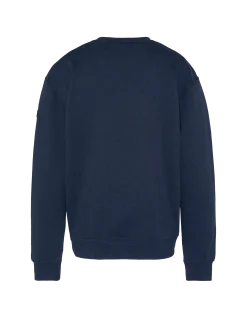 Sweatshirt bleu marine uni col rond - MARINE