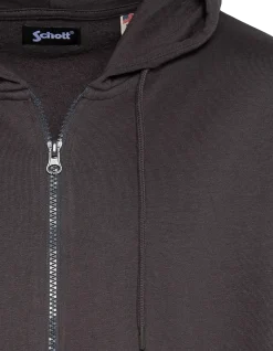 Sweatshirt à capuche anthracite uni zippé - ANTHRACITE